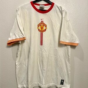 Vintage Manchester United Nike Center Swoosh Men’s Soccer Club Tee XL 24x29